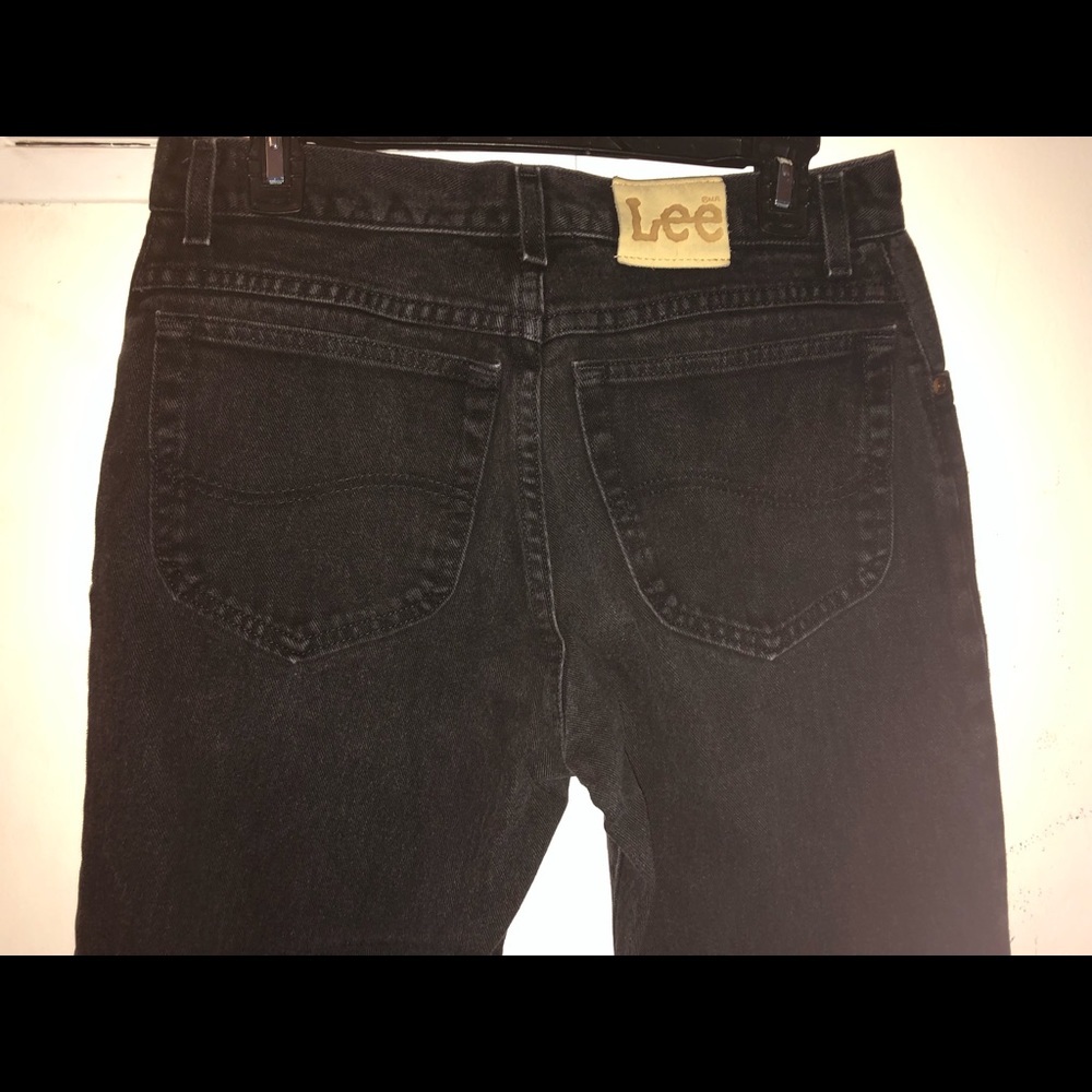 Men’s Black Denim Lee Jeans - Picture 2 of 2